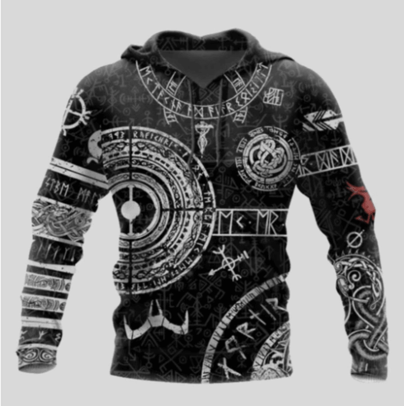 Comfortable Outfit material trend New Men'S 3D Digital Printing Pullover Hoodie Sweater