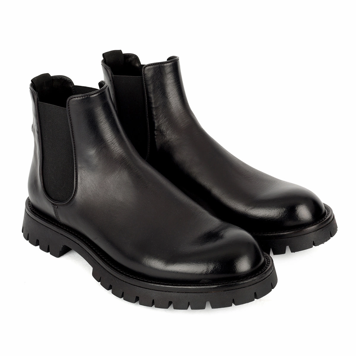 Comfortable Posture Quick Drying Rainy Day Commuter IVAN 91008<br> Black Chelsea Boots