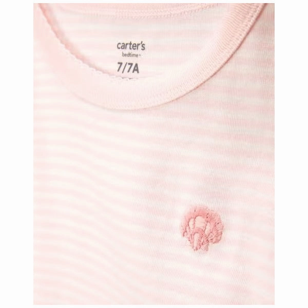 Girls' 4-Piece Short-Sleeve Seashell Pajama Set 3S384010 Music Mood NonSlip Grips