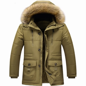Modern Cut West Louis? Winter Thickening Warm Long Outerwear Coat