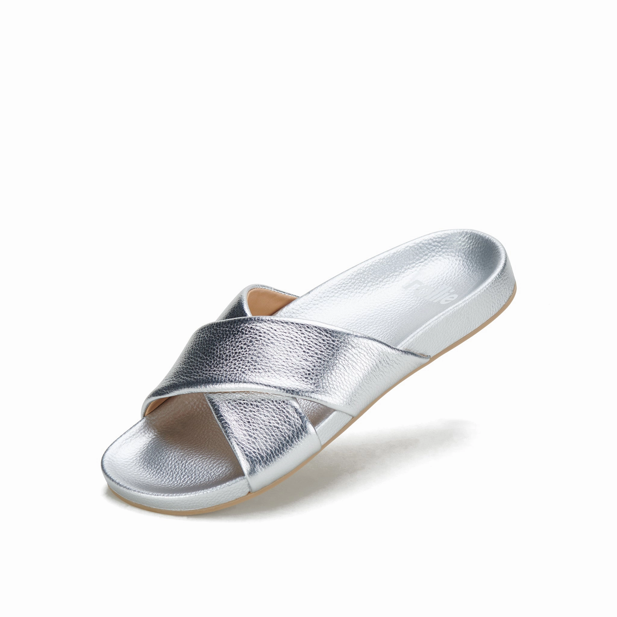 Tide Cross Slide Silver Tumble Arch Support Footbed Recycled materials