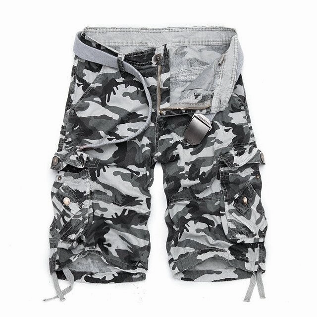 West Louis? Cotton Camouflage Cargo Shorts LowProfile Fasteners Senior Ease
