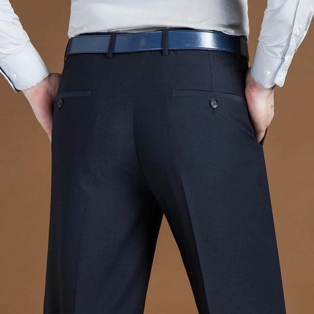 West Louis? Classic Regular Fit Office Formal Long Trousers SoftTouch Casual Style
