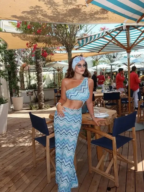 Snag Resistant Fabric Pool Essentials One Shoulder Swimwear and Cut Out Beach Dress