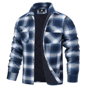 Layering Must-Have West Louis? Autumn Cotton Quilted Lined Flannel Shirt Jacket