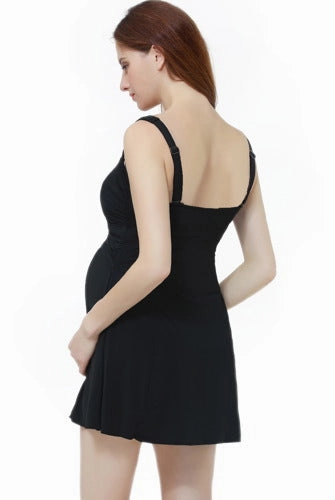 Packable design Momo Maternity UPF 50  One Piece Swimdress Bathing Suit Stay-Put