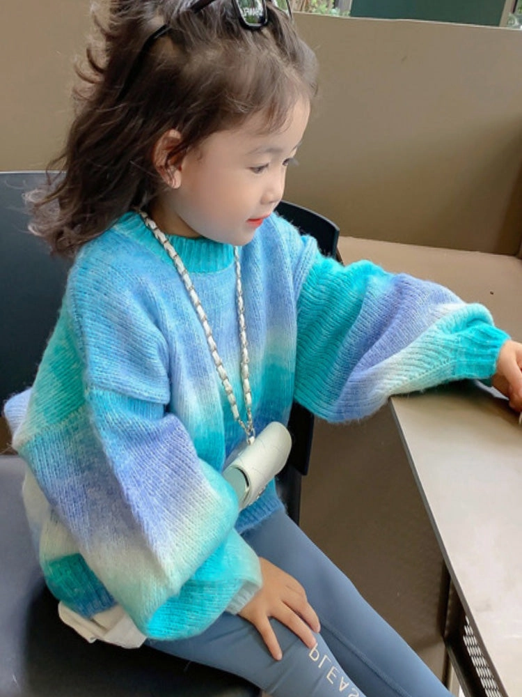 Parent-child Sweater High-end Western-style Sweater Coat product tag identification