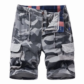 Comfy Vibes Effortless Comfort West Louis? Summer Men Cotton Camouflage Shorts