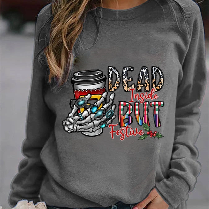 Pumpkin Printed Thin Sweater Women In Europe And America Casual Layer