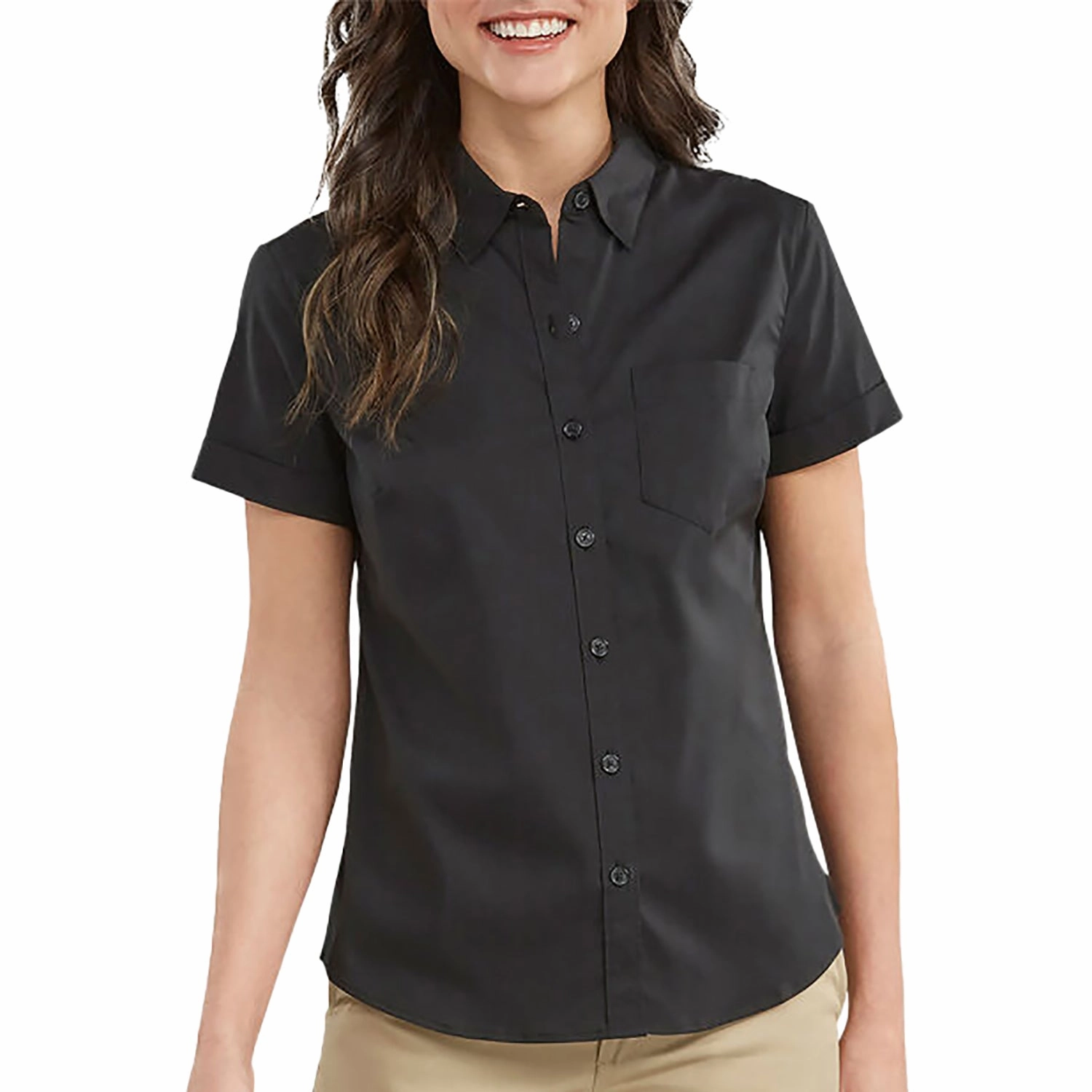 Women's Button-Up Work Shirt FS212 SustainableBlend SkinFriendlyElastic