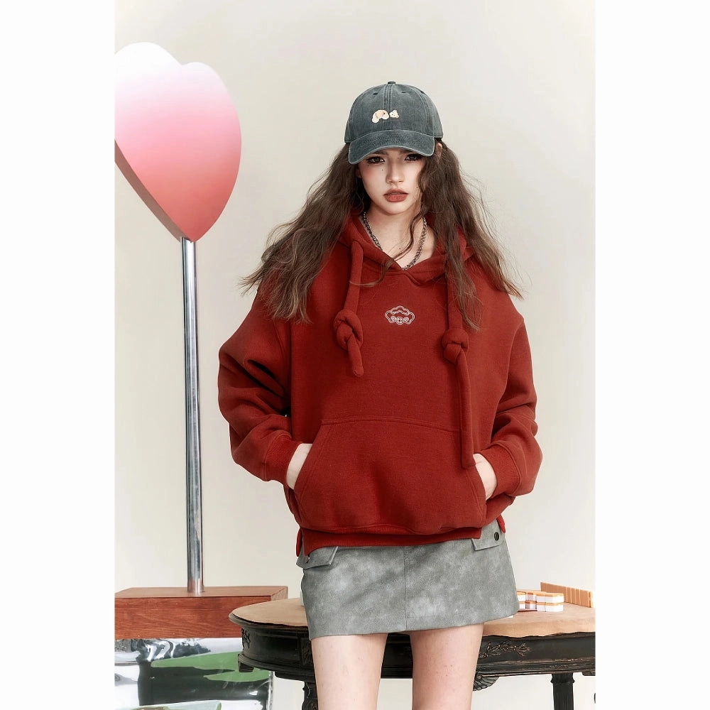 Plus Size Geometric Pattern Hooded Fleece Hoodie MoistureWickingMaterial Ethical production