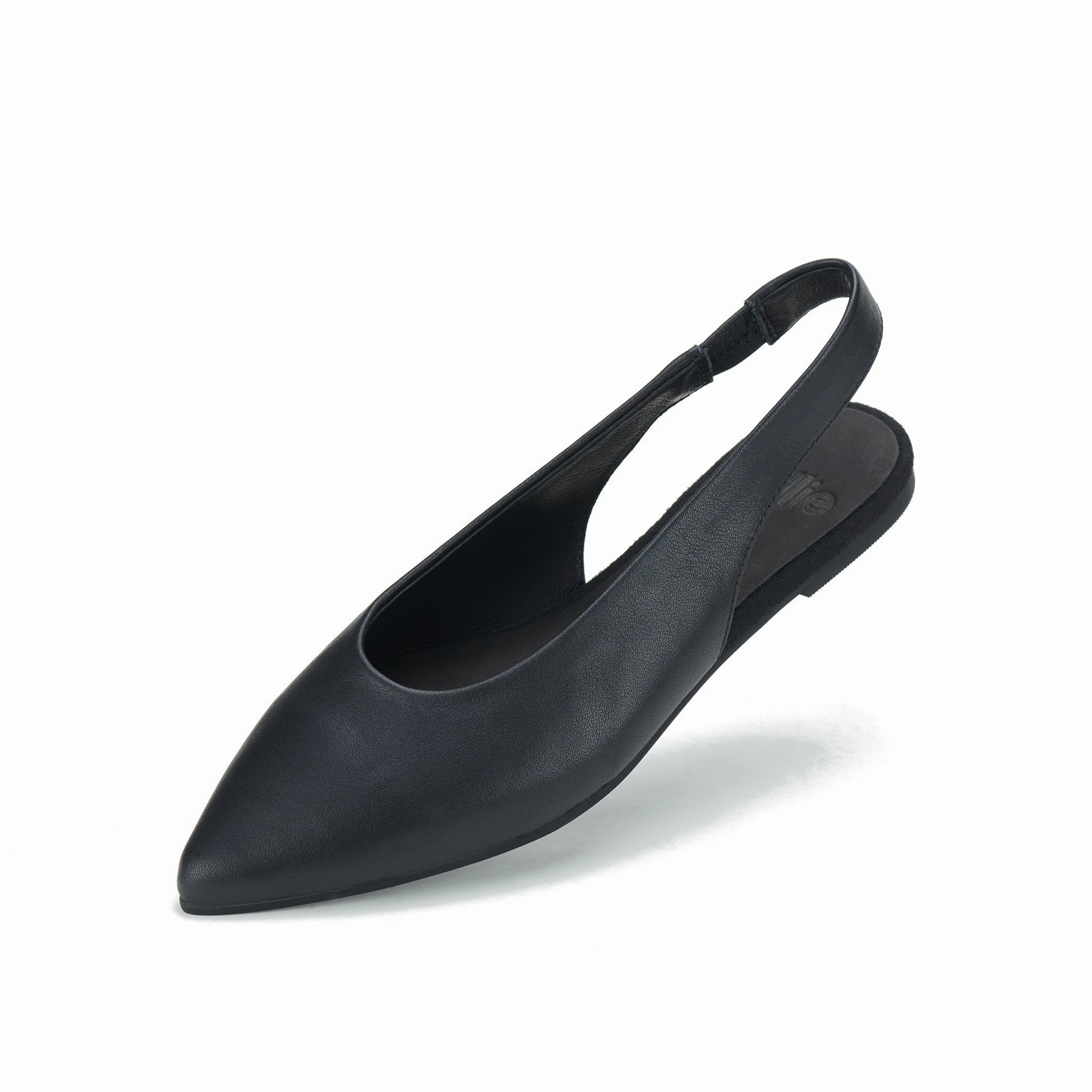 Pointed Slingback All Black Thermo Regulating Insole
