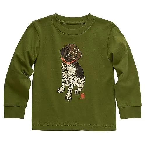 Fashion Core Boys' Long-Sleeve Puppy T-Shirt CA6463