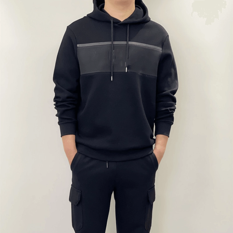 Outdoor Casual Loose Letter Printing Pullover Hooded Sweater Men Urban Hoodie