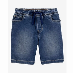 Thick Fiber Boys Pull-On Denim Shorts - Navy 3S573410-463