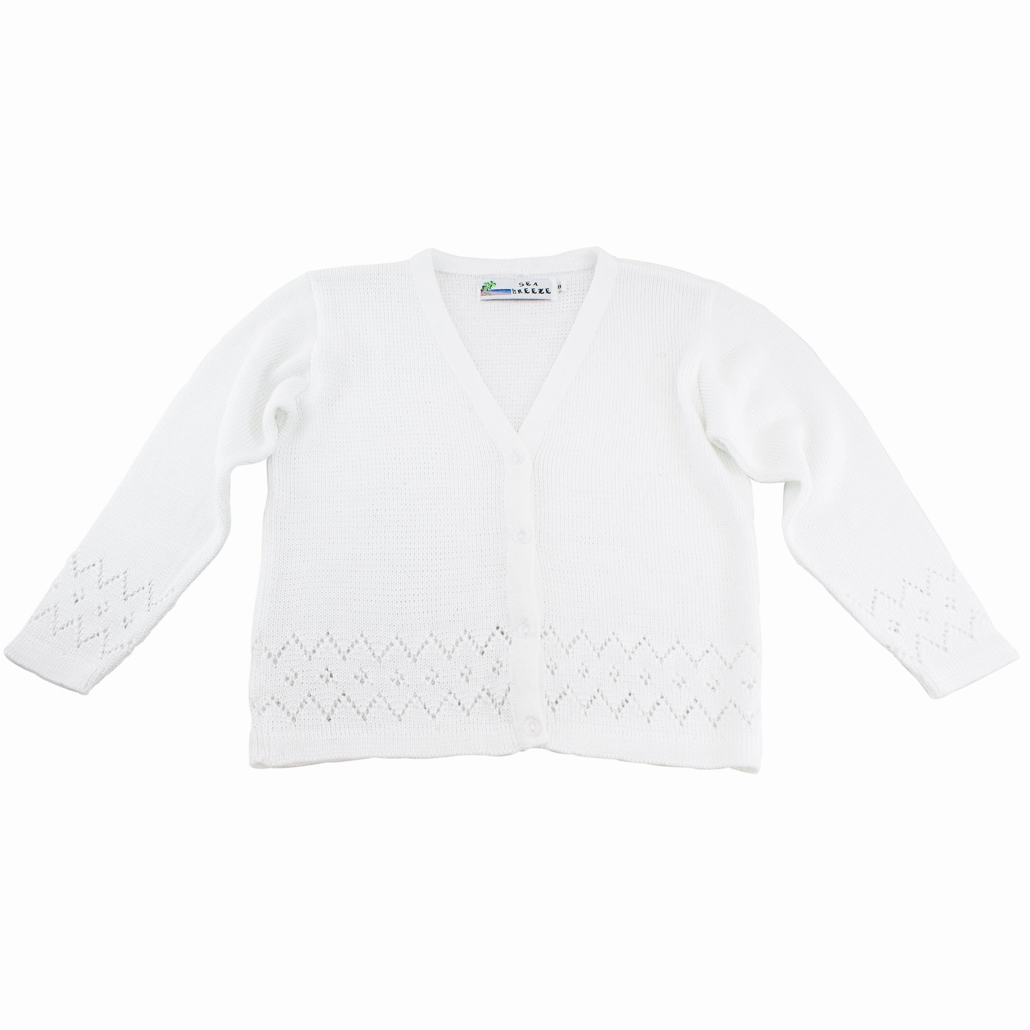 Girl's V-Neck Cardigan Sweater TC-84 FadeResistant Color LowMaintenanceFabric