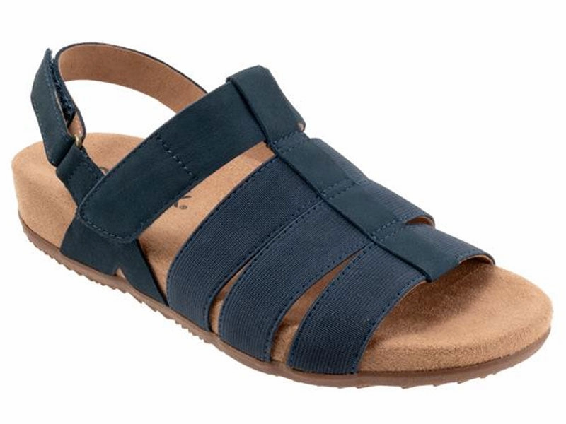 Anti microbial Softwalk Burnaby - Women's Sandal Navy Nubuck (483)