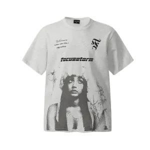 Printed T-shirt Short-sleeved Shirt For Men Light Breeze