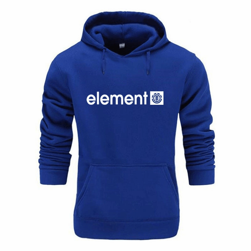 men Embroidered Logo Printed Sports Hooded Pullover Casual Men'S Sweater