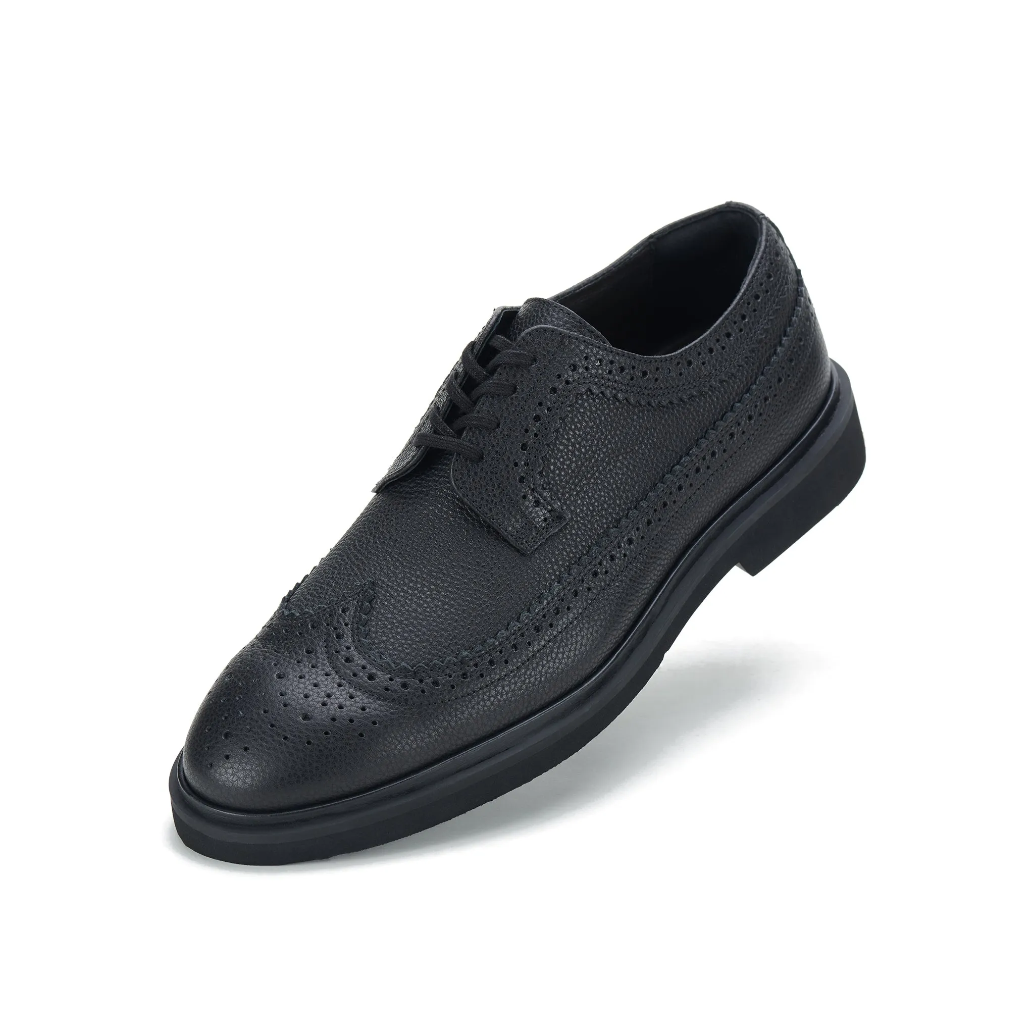 Simple Cut Weekly Routine Brogue Gibson Mens Black Tumble