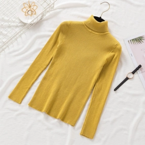 Pullover Women Knitted Turtleneck Sweater Water Resistant Design Water resistant coating