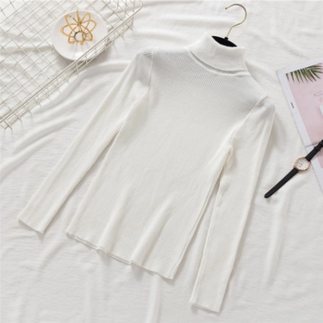 Pullover Women Knitted Turtleneck Sweater Thermal Regulating Hoodie