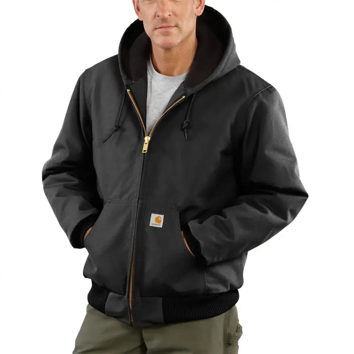 Men's Big and Tall Flannel-Lined Active Jacket - Loose Fit - Firm Duck - Warmest 106673 Summer Air GridTexture