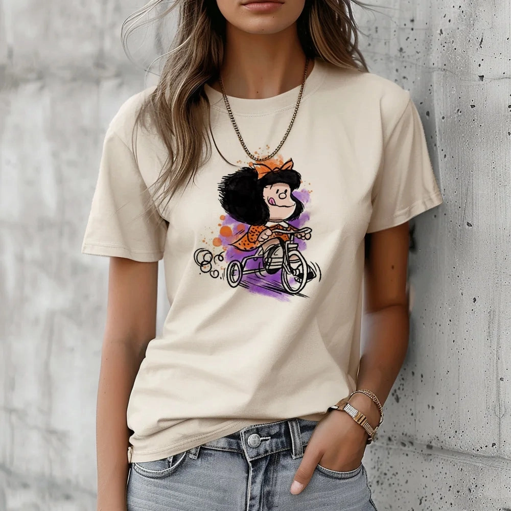 Mafalda top women Japanese anime t-shirts female streetwear harajuku graphic clothing Tiered-Skirt Grace Soft