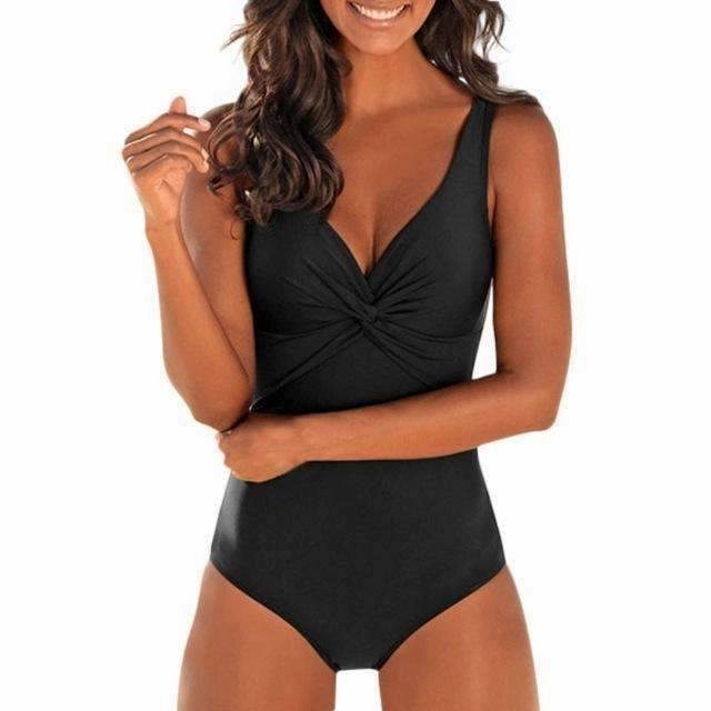 Women's Push Up Plus Size High Cut One Piece Swim Suit Holiday Adventure Elastic-Waist