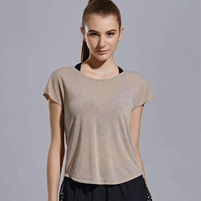 Functional Apparel Quick Dry Open Back Workout Yoga Top