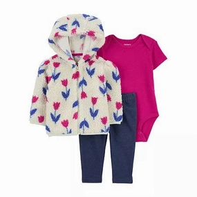Zen Glow ElasticBinding Baby Girls' 3-Piece Tulip Jacket Set 1R959510
