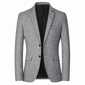 West Louis? Fashion Woolen Single-Breasted Office Blazer Calm Day Fit