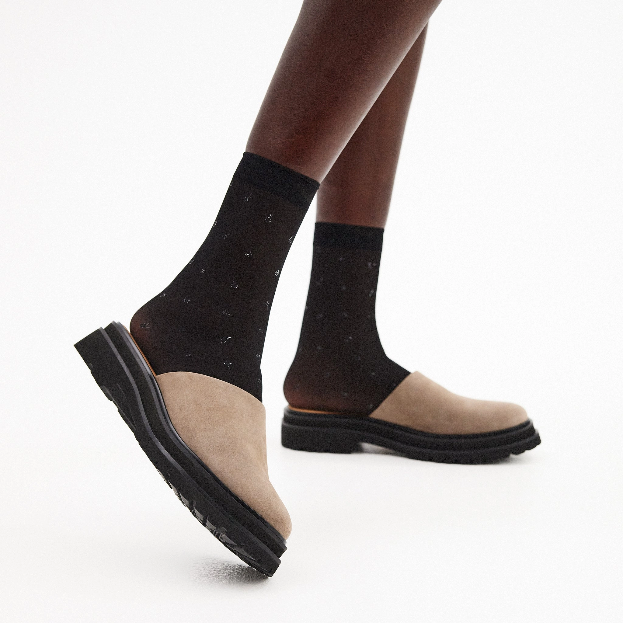 Mule Step Taupe/Blk Street Comfort