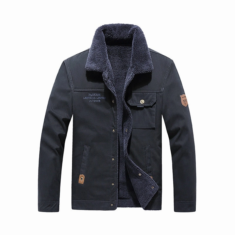 West Louis? Brand Fleece Fur Collar Bomber Jacket Soft Texture Eco Friendly Material