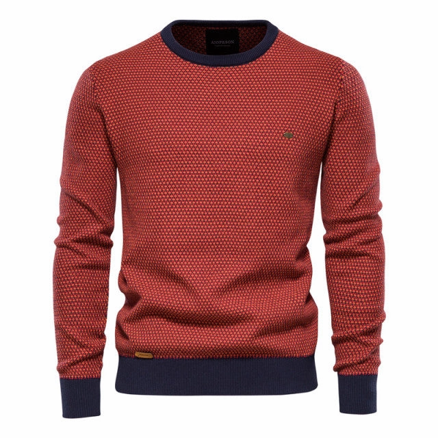 Stylish Knit Look Comfy Waistband West Louis? Casual Warm High Quality O-Neck  Knitted Pullover