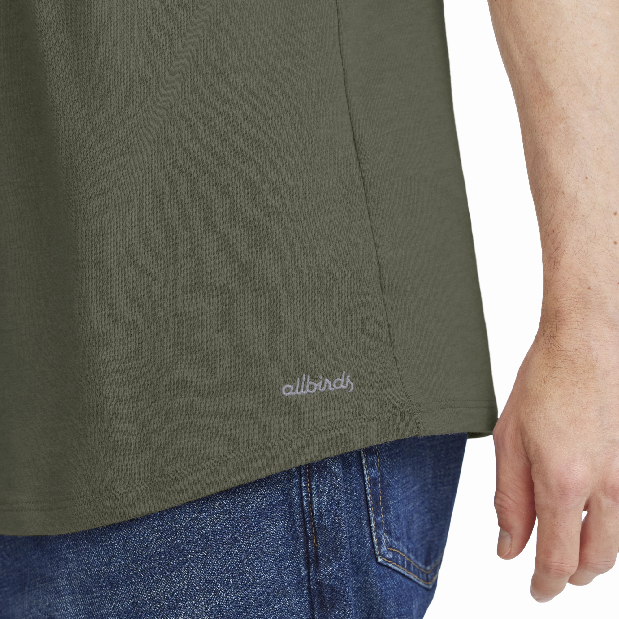 Dream Base Men's Soft Merino Tee - Thunder Green