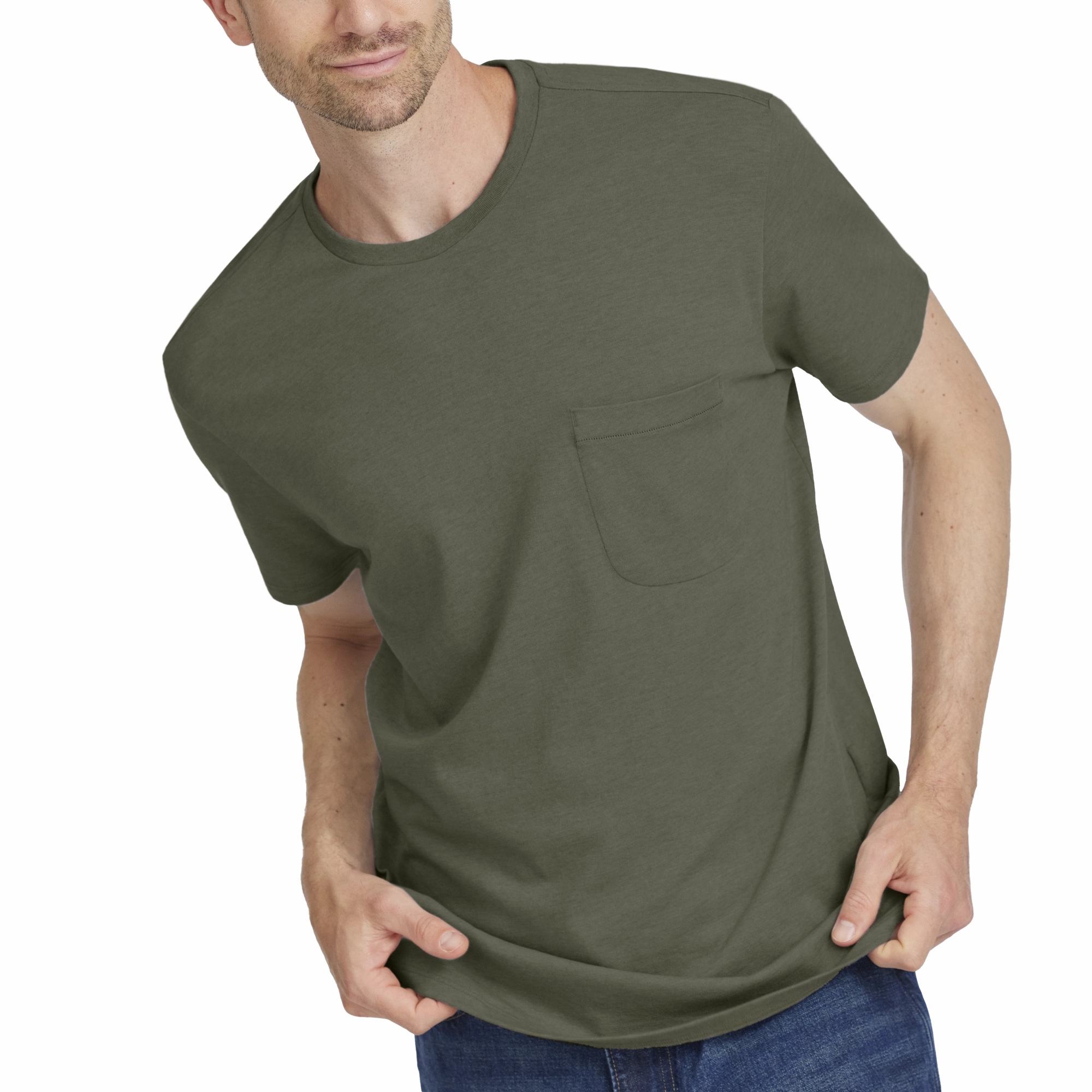 Men's Soft Merino Tee - Thunder Green MachineWashable