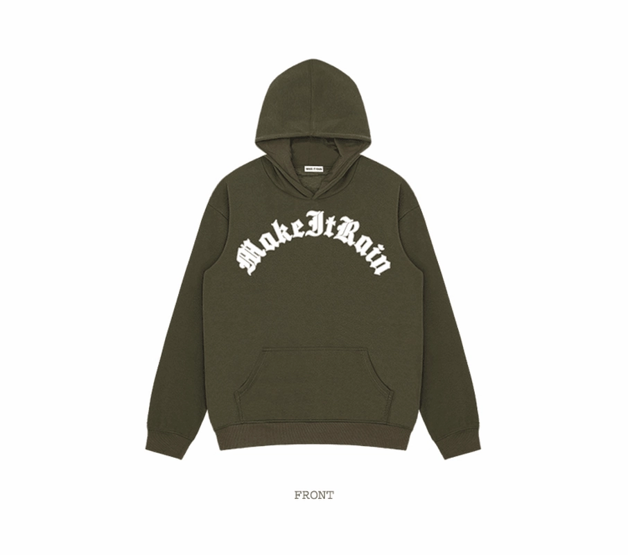 Retro Font European and American Style plus Velvet Hooded Pullover Street Fried Sweater lace accents Matte Finish