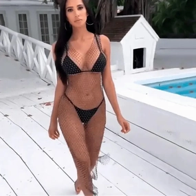 Ultra Light Quick Drying Holiday Packing Rhinestones Beach Cover Up