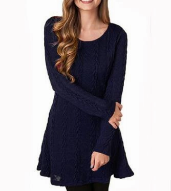 Durable Abrasion Resistant Temperature Regulating Women Causal  Short Sweater Dress Female Autumn Winter White Long Sleeve Loose knitted Sweaters Dresses