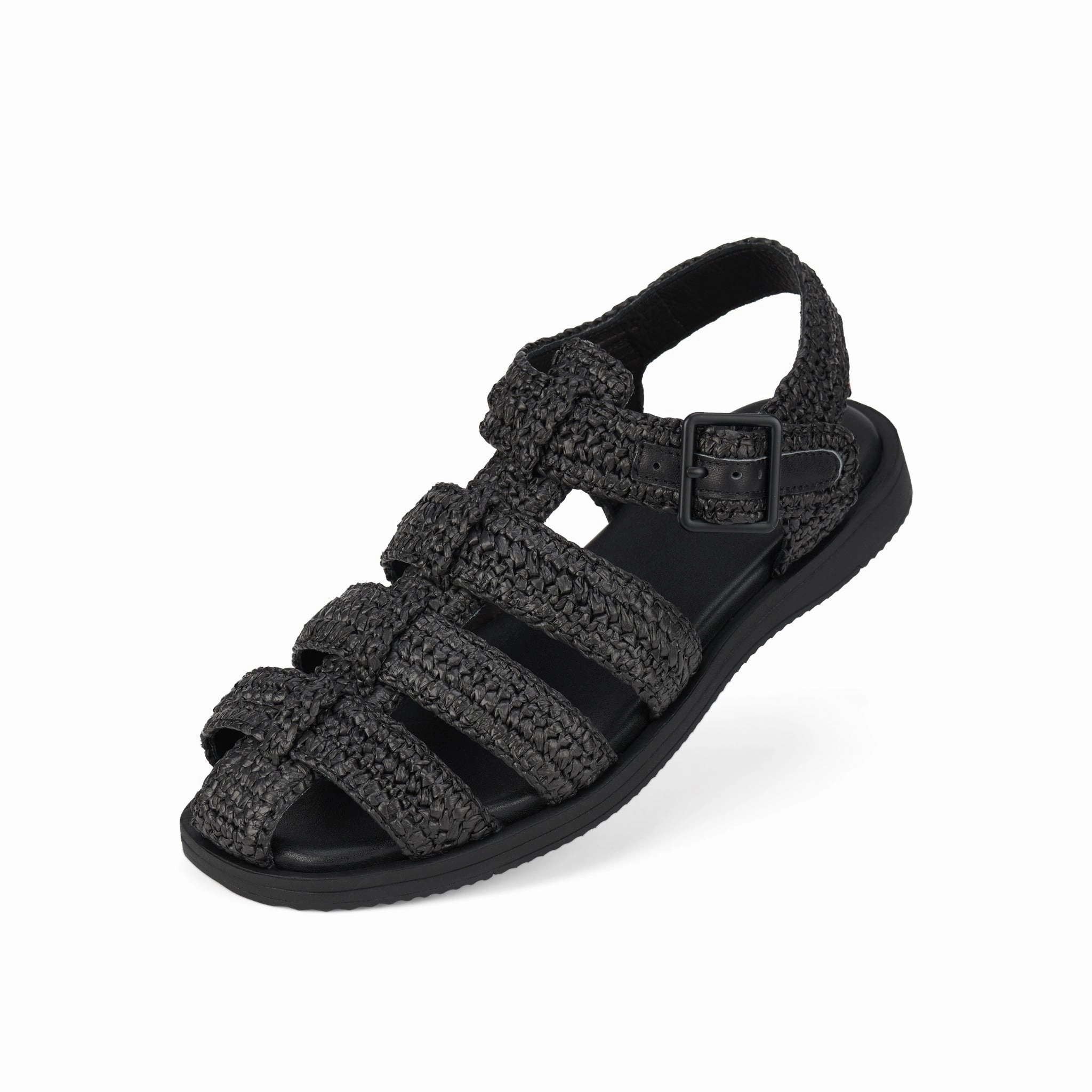 Sandal Fisherman Weave Black ventilation channels Eco Conscious Design