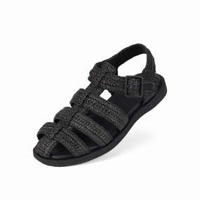 Sandal Fisherman Weave Black ventilation channels Eco Conscious Design