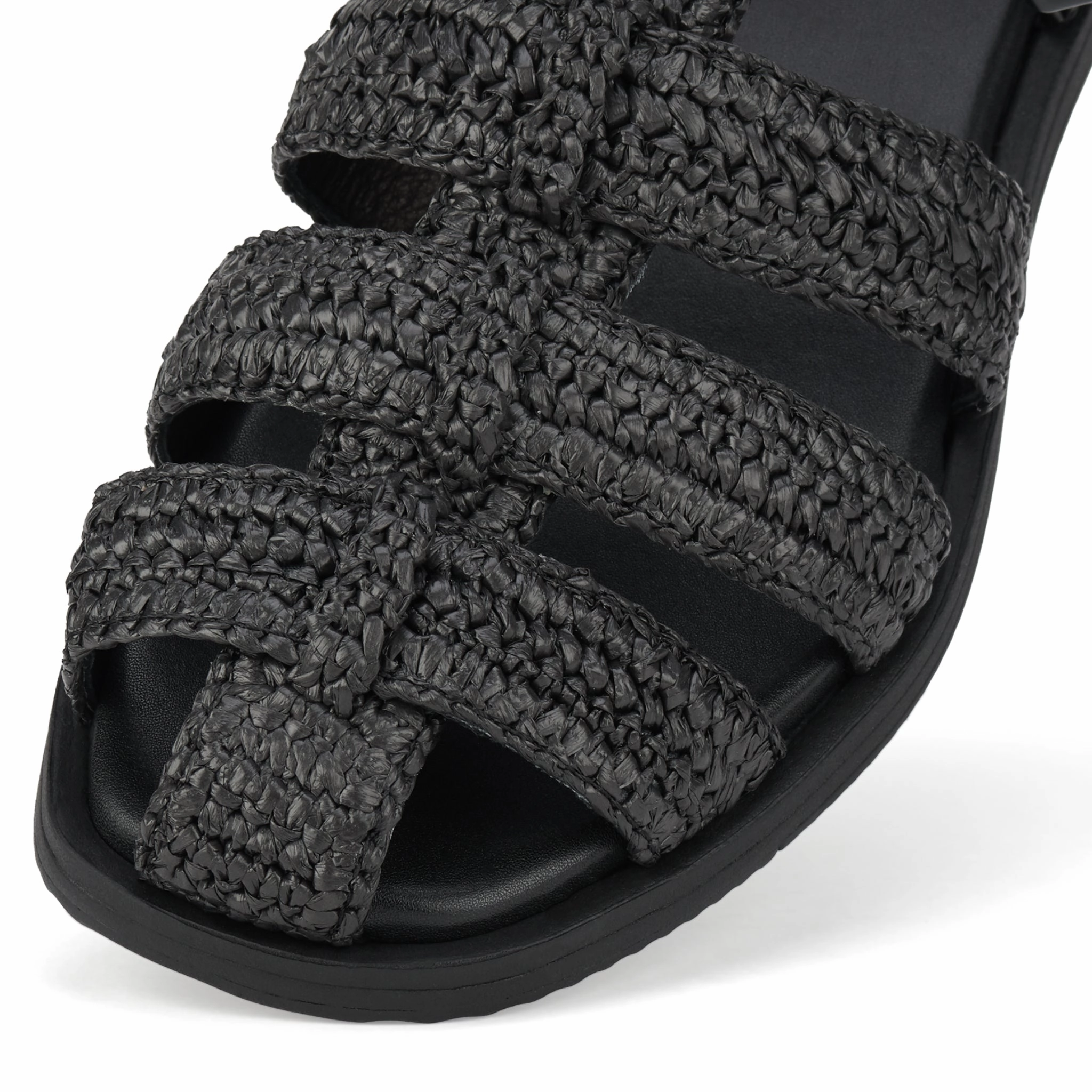 Sandal Fisherman Weave Black Style Match