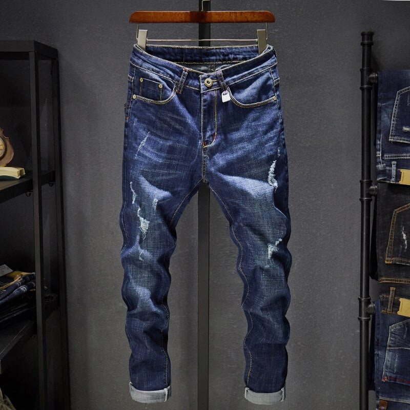 Breezy Comfort West Louis? High Street Destroyed Rip Jeans