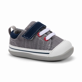 See Kai Run Stevie II INF - Gray Denim Abrasion resistant