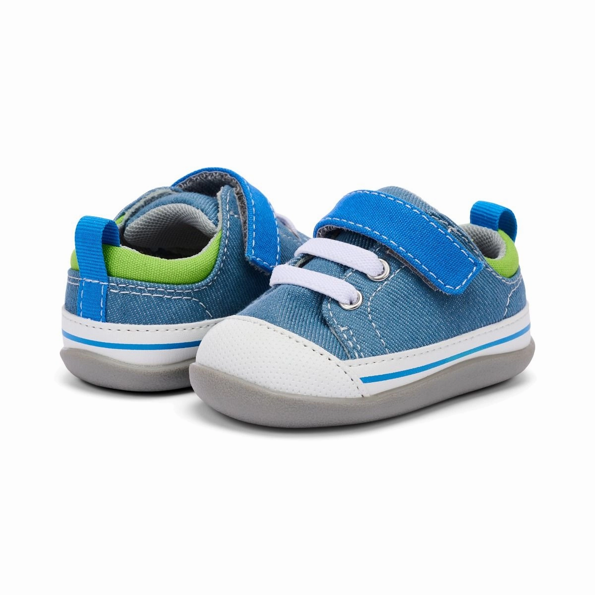 Comfort Padding See Kai Run Stevie II INF - Light Blue Denim