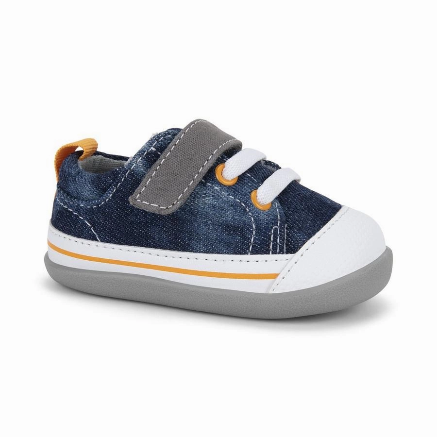 See Kai Run Stevie II INF - Washed Denim Comfort Mesh Odor Safe