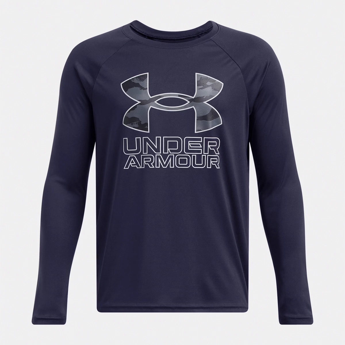 Hike Fit VentilatedMesh Boys' UA Tech Hybrid Print Fill Long Sleeve Shirt 1380470