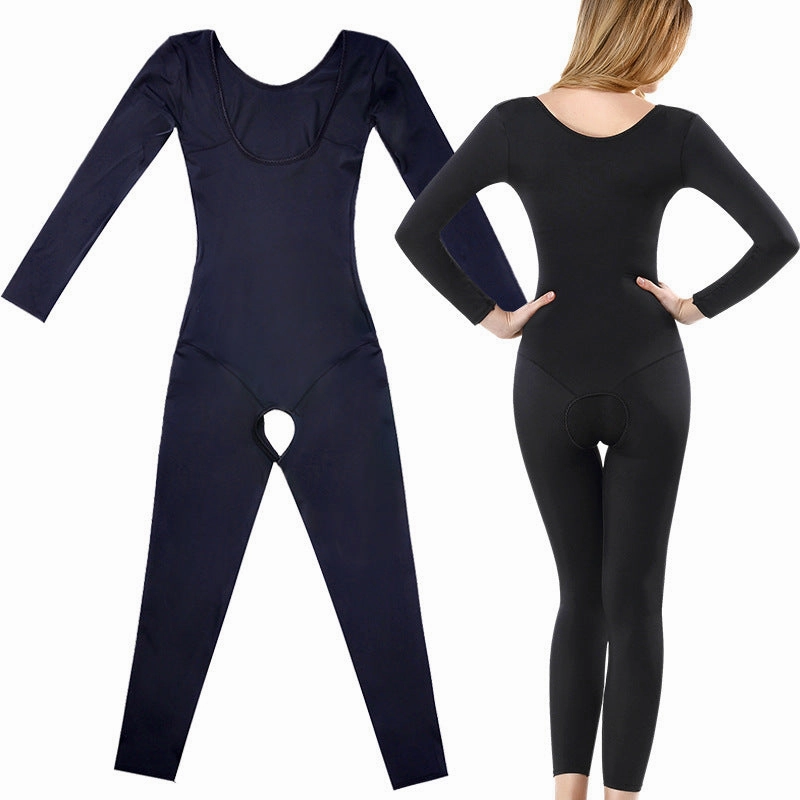 Office Designers Refined Yoga Shapewear One-Piece Bodysuit Fat Burning Abdomen Girdle Body Postpartum Hip Lifting Long Sleeve Trousers Thin Whole Body Seamless Women