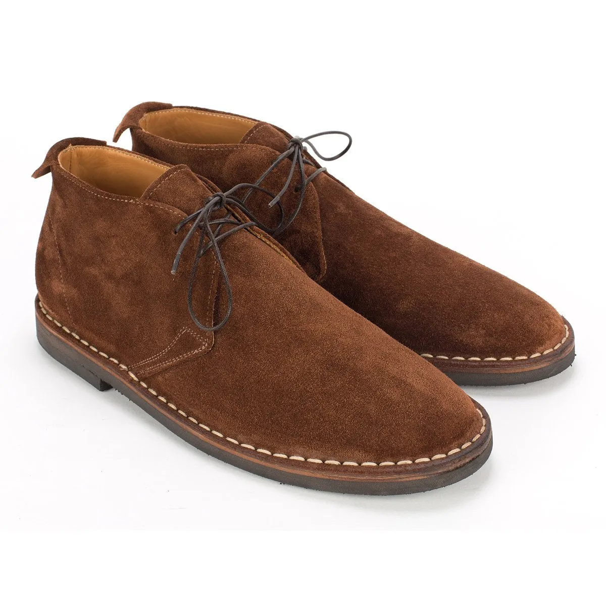 YAGO-348<br>Brown chukka boots Polished Look Urban Fashion